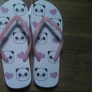 Totally adorable brand new flip flops. Cute Panda